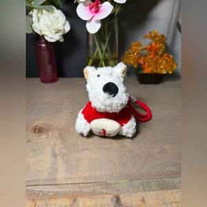 Plush Dog Keychain or bag charm.